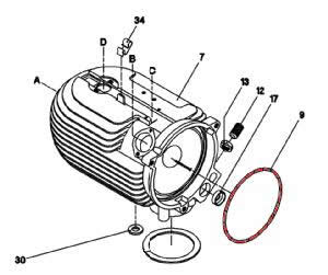 9) Gasket (string gasket) 